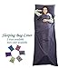 Cotton Sleeping Bag Liner Travel and Camping Sheet Lightweight Warm Roomy Compact Sleep Bag And Sack with Pillow Cover Soft for Hotel, Youth Hostels, Picnic,Hiking,Climbing 82.7 X 45 Inch,Dark Blue