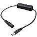 RGBZONE 2 Pack 5.5x2.1mm DC Jack Male to Female Power Adapter Connector Inline On/Off Switch for DC 12V 3528 5050 LED Strip Light,CCTV Security Camera - Black