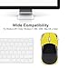 ASHATA Wireless Mouse, 2.4G Sport Car Shaped Bluetooth Optical Mouse with USB Receiver, 1600DPI for PC Desktop Laptop Tablet Gaming Office(Yellow)thumb 4