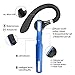 Bluetooth Headset Best Truckers Wireless Business Earpiece with 8Hours Talktime Mic HandsFree Noise Cancelling Headphones Compatible Android (Blue)