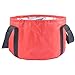 HOOYEE Multifunctional Collapsible Portable Travel Outdoor Wash Basin Folding Bucket for Camping Hiking Travelling Fishing Washing(Red)