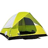 STAR HOME Tents Factory Different Size of 2,4,6 Person Double Layer Family Tents for Camping Color Green