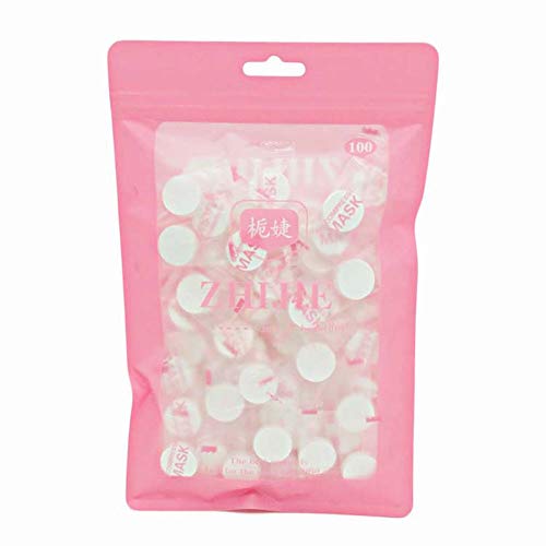 Studyset 100 Pcs/bag Compressed Cotton Face Mask Sheet Paper DIY Mask Disposable Mask Paper Skin Care Tool Skin Care Facial Repair Mask - Thumbnail 4