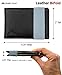 Crabby Gear - Men's Black Leather RFID Blocking Bi-Fold Wallet - Slim, Minimalist Design - Holds 6 Cards, Cash - Tile Tracker Friendly