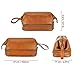 WANDF Large Premium Mens Vinyl Leather Toiletry Bag Dopp Kit, Perfect Travel Accessory