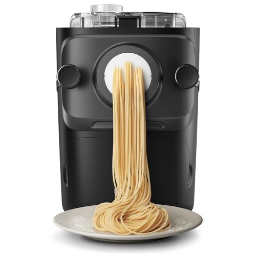Philips Serie 7000 Macchina per la Pasta - Tecnologia ProExtrude, Pesatura Automatica, 8 Trafile, Impasto Perfetto, Facile da Pulire, Fino a 8 Porzioni, Nero (HR2665/93)