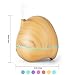 Homily Essential Oil Diffuser, 300ml Aromatherapy Diffuser with Wood Grain Design, Zen Style, Cool Mist and Adjustable 7 Colors Rainbow LED Lighting, Low Water Auto Shut-Off, Up to 6 Hours Timer