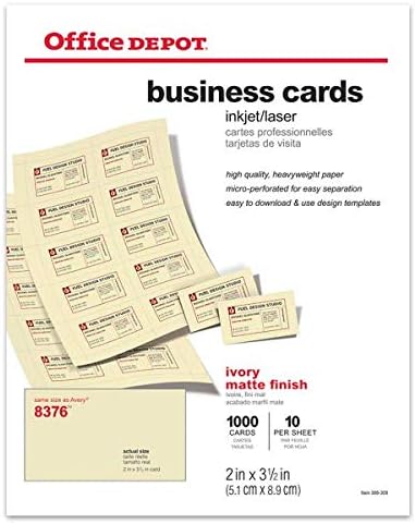 avery business cards office depot