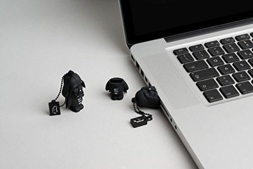Tribe Disney Star Wars Darth Vader USB Stick 16GB Speicherstick 2.0 High Speed Pendrive Memory Stick Flash Drive, Lustige Geschenke 3D Figur, USB Gadget aus Hart-PVC mit Schlüsselanhänger – Schwarz – Bild 4