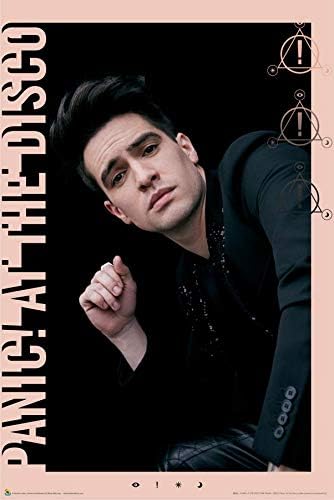 Panic at The Disco Pink Border Poster Featuring Brendon Urie 24-by-36 Inches