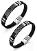 THUNARAZ 2Pcs Black Rubber Bracelets ID Bracelets Engrave Bible Prayer and Serenity Prayer