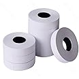 ZEERKEER Price Gun Label, 10 Rolls 5000 pcs White Price Gun Stickers for MX-6600 Pricing Gun, Can Print 2 Lines, 10 Digits On A Line（White