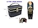 Extra Large Capacity Makeup and Toiletry Bag Tote with Felt Insert Organizer, Big Multi Use Cosmetic and Beauty Train Case for with Handle and Mirror Great for Travel and Gift