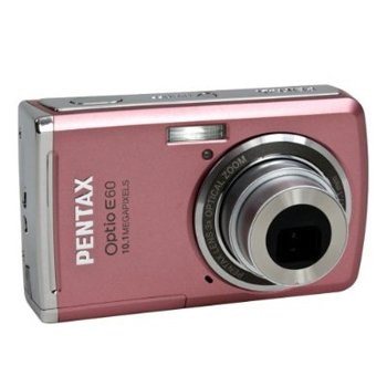 Pentax Optio E60 10.1MP Digital Camera with 3x Optical Zoom- Pink Pentax Optio E60 10.1MP Digital Camera with 3x Optical Zoom- Pink