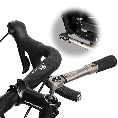 Cyclists Bicycle Torque Wrench- 1/4” Square Driver & Allen Key Head Set Kit Perfect for Carbon Bike Parts