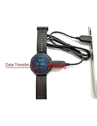 X1 para Garmin Forerunner 235 Cargador 230 630 Clip de carga Cable de datos de sincronización + 2 piezas   HD Protector de pantalla de cristal templado Cargador de repuesto para Garmin Forerunner 235 Smart Watch