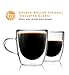 Kitchables Double Wall Glass Coffee Mugs Set of 4, 5oz - Insulated Clear Coffee Mug for Cappuccino, Latte, Tea, Espresso - Demitasse, Latte cup - Tazas Para Cafe