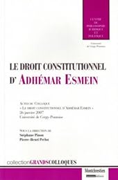 Le  droit constitutionnel d'Adhémar Esmein