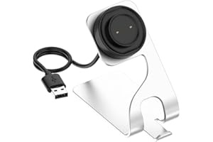 KETOPKIN USB Cable Charging Docks for Amazfit Active,Active Edge,Bip 5,Bip 5 Unity,GTR Mini,GTS4 Mini,Bip 3,Bip 3 Pro,Bip U,GTS 2,GTR 2 Charger (Not Compatible with Amazfit Active 2) (Silver)