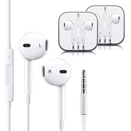 image for littlejian 2pack 3.5mm Earbuds/Earphones/Headphones,Premium in-Ear Wir