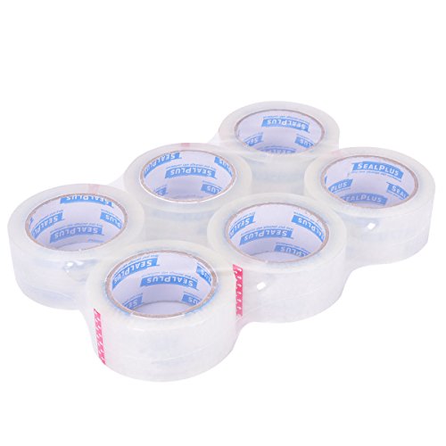 Tangkula Clear Packing Tape Rolls 2" x 110 Yards (330') Heavy Duty Shipping Packaging Tape Office Home Use Moving Adhesive Carton Box Sealing Tape