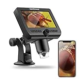 Digital Wireless Microscope, Veroyi 4.3 Inches LCD USB Digital Microscope 1080P 50X to 1000X WiFi Magnification Magnifier with 8 LED Adjustable Lights