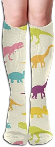 Huahanduobang Long Socks Era Of Dinosaurs Women Knee-High Socks
