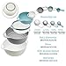 Plastic Mixing Bowls-Multicolored Mixing Bowl Set of 8, Nest for Easy Storage, inculding Measuring Cups, Colander, Sifter, Large Bowls, Great for Cooking and Baking, BPA Free