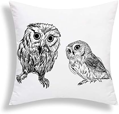 Amazon Com Bleum Cade Owl Pillow Cover Cute Owl Throw Pillowcase