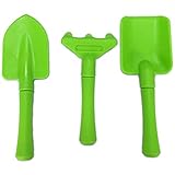 Kids Children Garden Tool Set include Small Shovel Rake and Trowel, Plastic Gardening Tools For Kids , Toddler Garden Toys (Green)