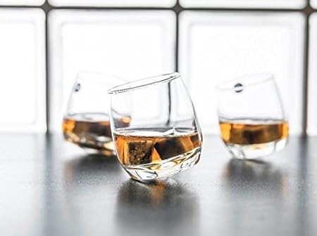 Gravidus 6 x Bar Rocking Whisky Glas - runder Boden 200 ml