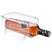 Ambergron Bottle and Wine Storage Holder Rack, Stackable Plastic Red Wine Rack Organizer for Pantry, Kitchen, Fridge, Ideal Storage for Water Bottle, Wine, Soda, and Beer, Clear
