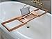 Bamboo Bathtub Tray - Wood Bath Caddy with Book, Phone, or Tablet Rest, Cup Holder, and Extended Sides for Bath Accessories by Home-Complete (Natural)