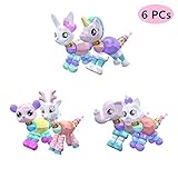 HYH Magic Animal Twist Bracelet 6 Pcs Cute Transformable Collectible Twisty Pets Bracelet Children's Pre-Kindergarten Magical Animal Twist Bracelet DIY Toys Set, Birthday for Kids, Girls