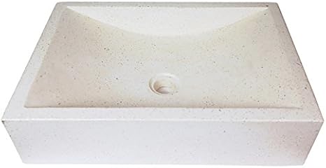 Amazon 立水栓 パン ガーデンパン テラゾー 手洗い鉢 角 手洗い鉢 立水栓 水栓柱に設置 屋外水栓