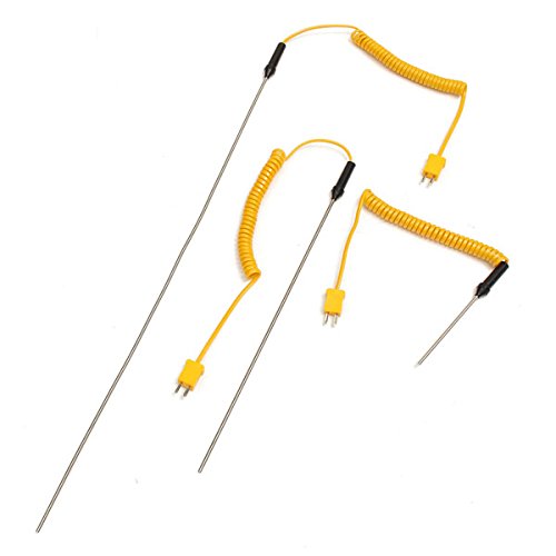 MASUNN K-Type Thermocouple Stainless Steel Probe Temperature Controller Wire Sensors 100/300/500Mm Optional-300mm