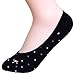QBSM 3 Pack Womens Bowtie Dots Novelty Cotton Non Slip No Show Liner Socks