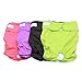 Teamoy 4pcs Washable Female Dog Diapers, Reusable Doggie Diaper Wraps for Female Dogs, Super-Absorbent and Comfortable, Medium