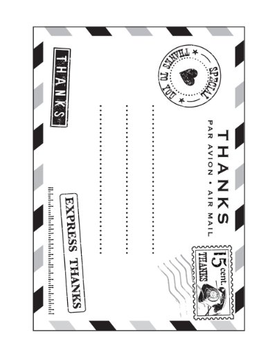 Hero Arts Thanks Postcard Cling Stamp