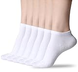 No Show Low Cut Socks for Women,6 Pairs Cotton Breathable Comfort Invisible Casual Althletic Black White Socks for Women by Sioncy (White)