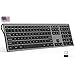 2.4G USB Wireless Keyboard, Seenda Wireless Ergonomic Keyboard 110 Keys Full-Size Keyboard Compatible for Windows PC, Windows Laptop,Android TV