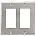 ENERLITES Decorator Switch or Receptacle Outlet Metal Wall Plate, Corrosion Resistant, Size 2-Gang 4.50