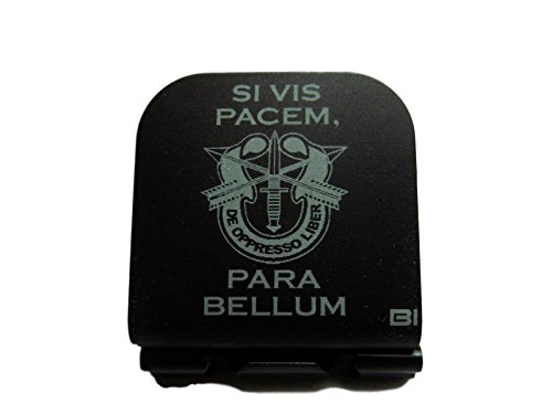 Si Vis Pacem Para Bellum With SF Crest Laser Etched Hat Clip Black