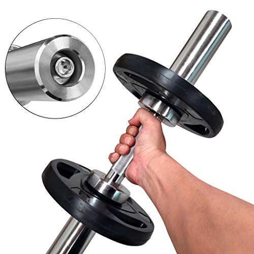 20” Olympic Dumbbell Handles with Tscrew Collars Chrome Dumbbell