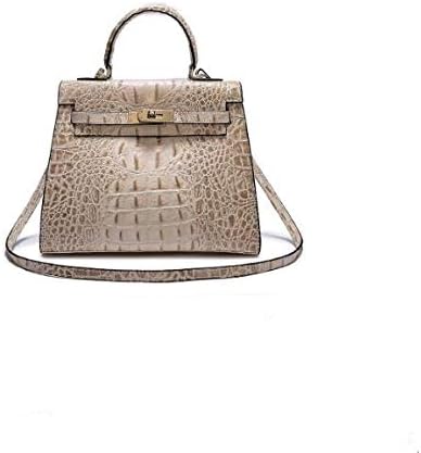 Casual Messenger Bag Fashion Tote Bag Long Shoulder StrapOne-Shoulder Diagonal Ladies Cotton Bag Leather Handbag Gray 28