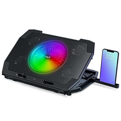 Havit RGB Laptop Cooling Pad 5 Fans with Phone Stand Gaming Laptop ...