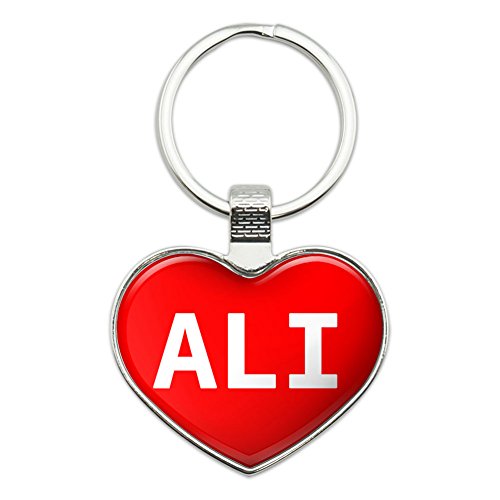 Graphics and More Metal Keychain Key Chain Ring I Love Heart Names Male A Alfo - Ali