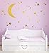 Moon and Stars Wall Decal/Star Wall Sticker/Kids Room Decal/Nursery decal/Home Decor