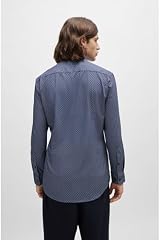 HUGO Men's Kenno Shirt Dark Blue Size 43 view 4