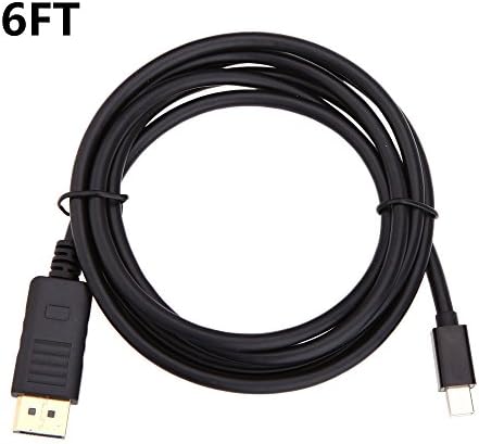 Ozright 6 ft Mini DisplayPort to DisplayPort 1.2 Adapter Cable M/M - DisplayPort 4k with HBR2 support - 6 feet Mini DP to DP Cable (MiniDisplayPort to DisplayPort 6FT)